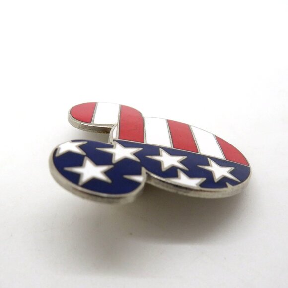 Lot 2‎ Disney Mickey Mouse Flag Pins United States United Kingdom Enamel - Picture 6 of 16